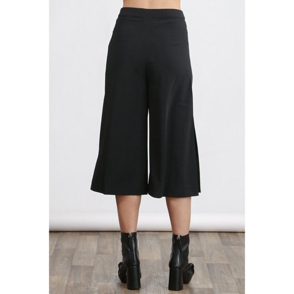 Women's Wide Leg Pants with Side Slit - Comfortable and Stylish - Picture 8 of 9